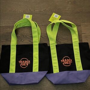 Trader Joe’s Black and Purple Tote Bag